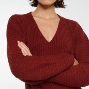 Vince Fitted Dolman Boucle Yak Wool-Blend Stretch Sweater Dress Midi $445 XS